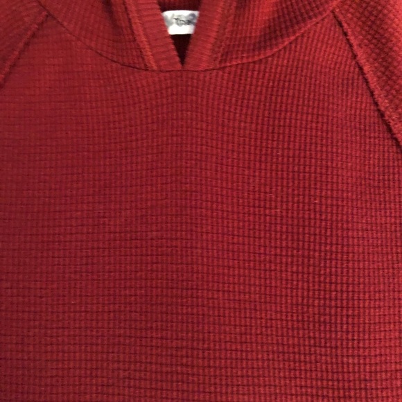 TNA—Red, Thermal Waffle Hoodie - Picture 3 of 6